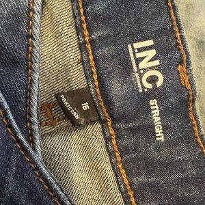INC International Concepts women’s Straight Indigo Blue Jeans
